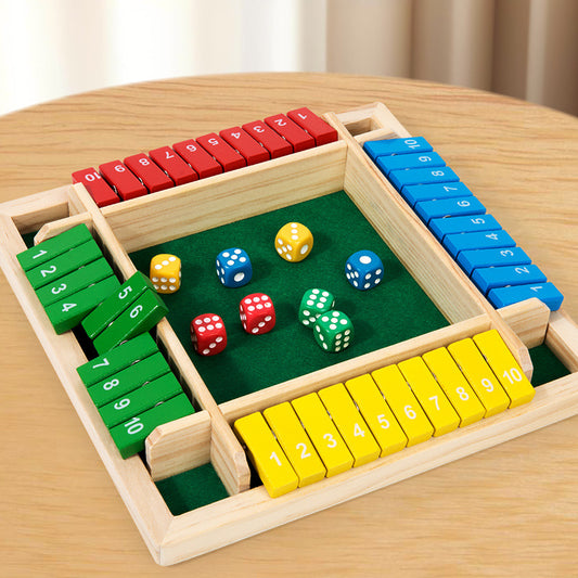 Digital flip card family parent-child game wooden four-person multi-person party