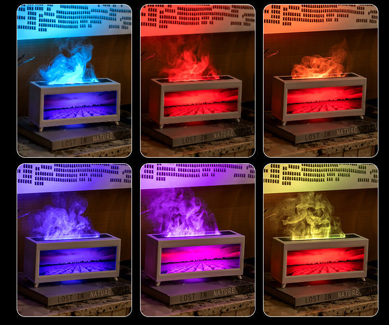 Humidifier 3D Flame Fireplace Machine