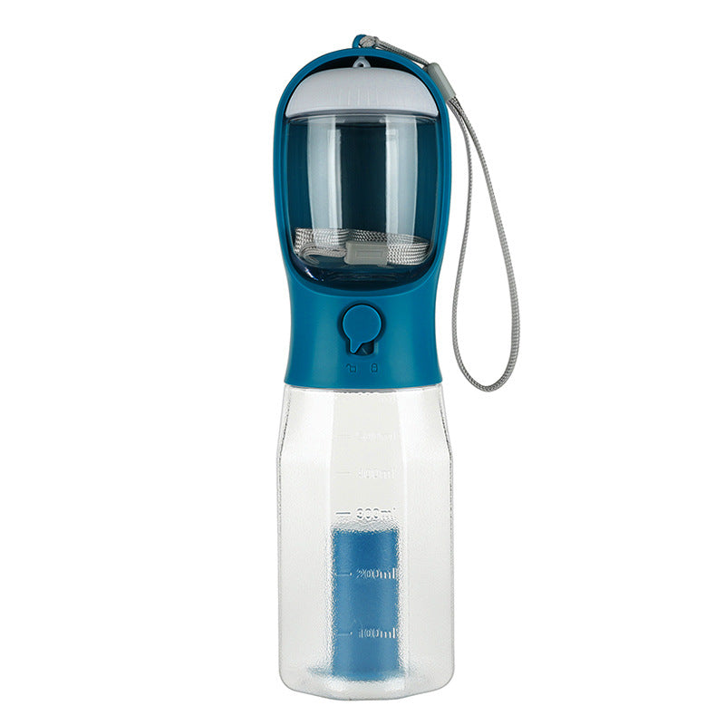 3 In 1 Travel Portable Dog Feeder Pet Water Dispenser Drinking Bottle Food Container with Poop Bag For Puppy Outdoor Walking