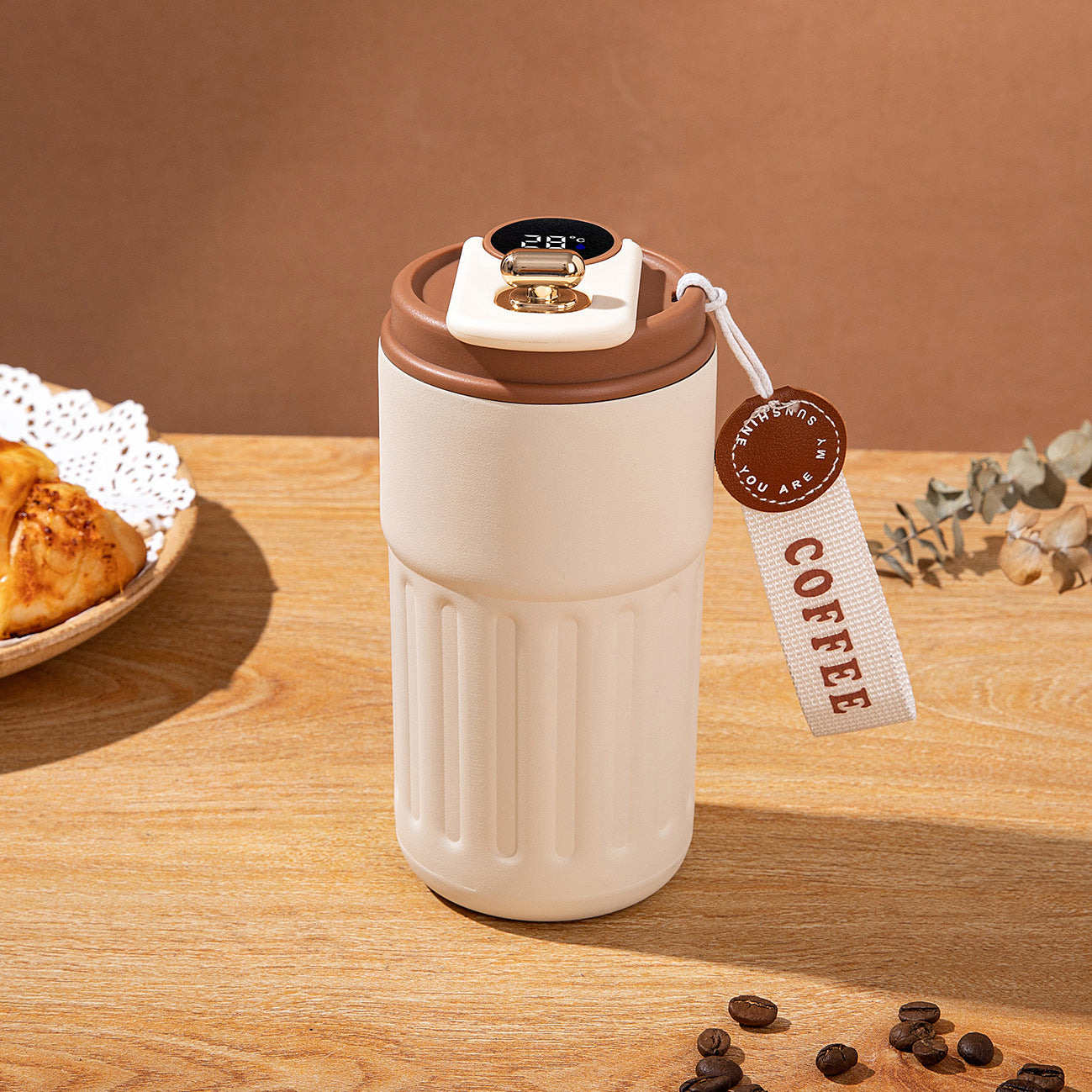 Intelligent temperature measurement thermos cup