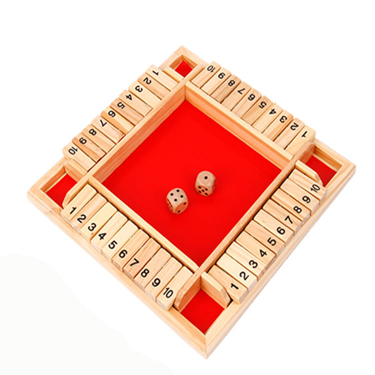 Digital flip card family parent-child game wooden four-person multi-person party