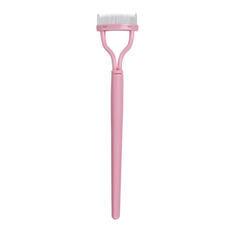 Eyelash Separator Metal Teeth Straight Eyelash Curler Beauty Makeup Stainless Eyelash Brush Comb Mascara Curl Makeup Tool