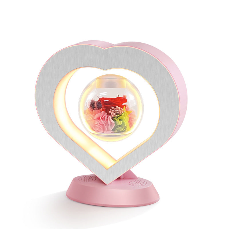 Mather's Day Gift Heart Floating Table LED Night Light Magnetic Levitation Desk Lamp