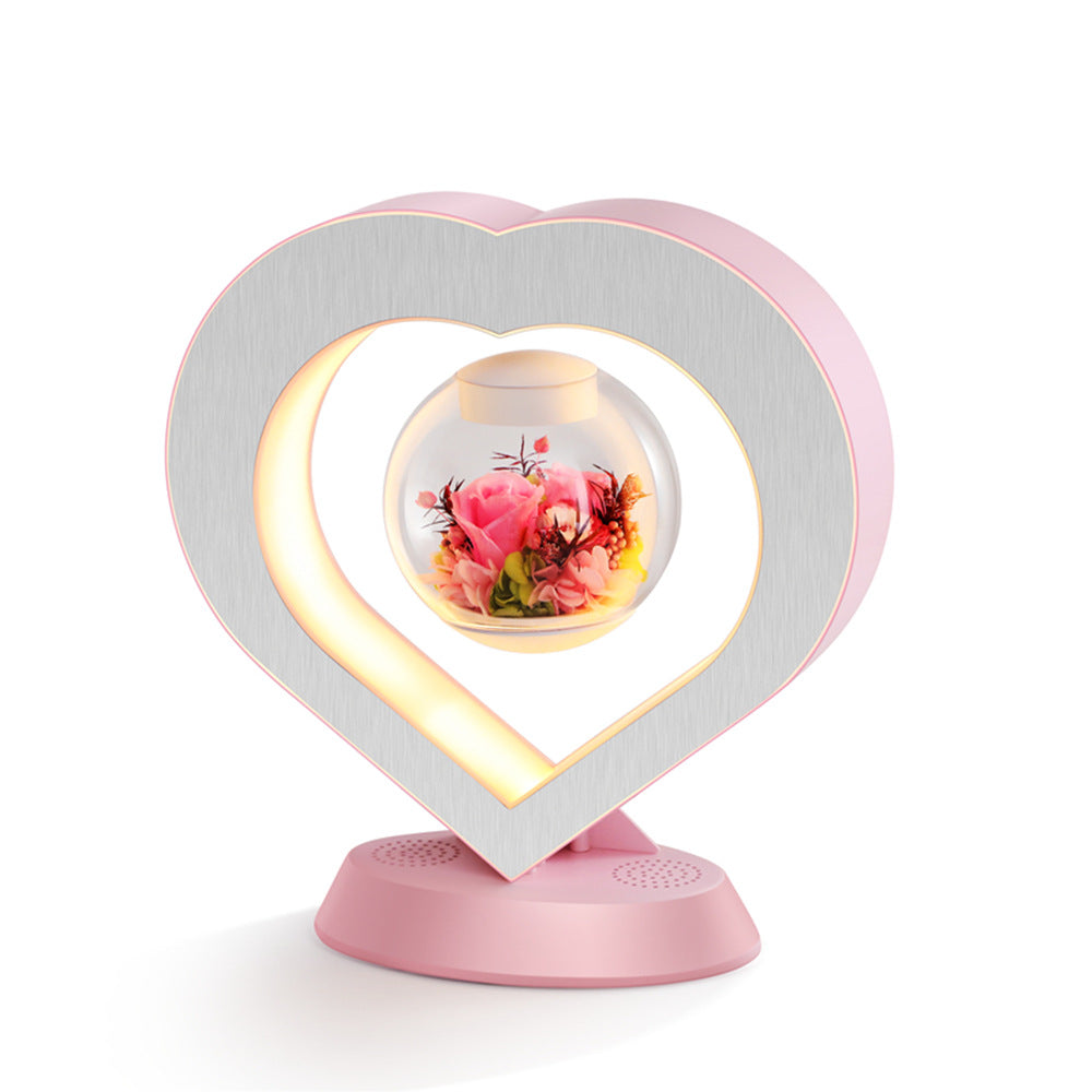 Mather's Day Gift Heart Floating Table LED Night Light Magnetic Levitation Desk Lamp