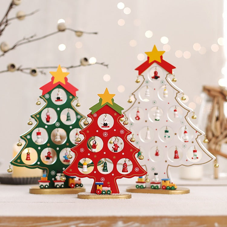 Wooden Mini Tabletop Christmas Decorations