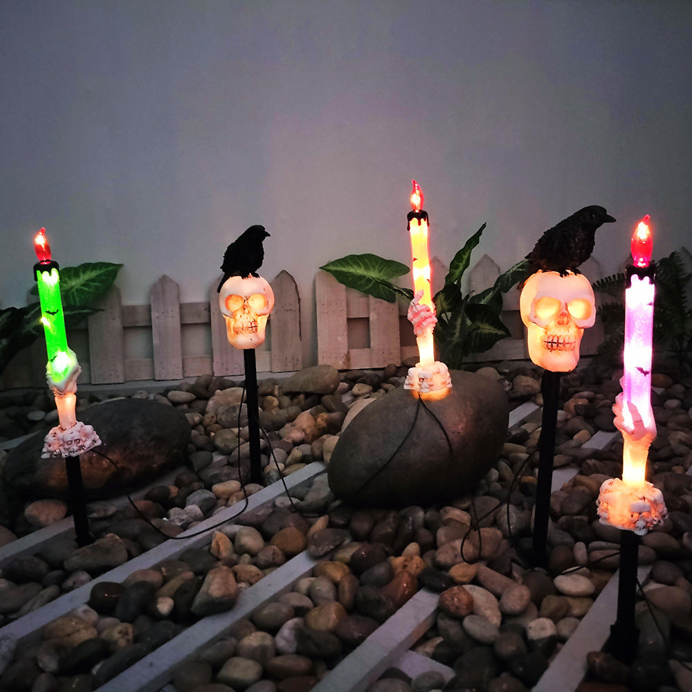 Durable Pumpkin Stake Lights Resin Lanterns
