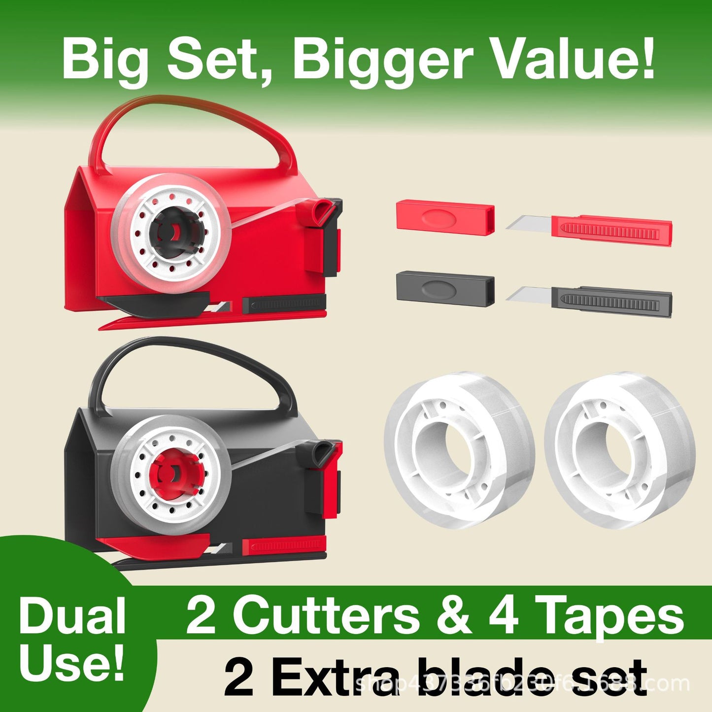 Paper Cutter Drum Packaging Paper Tape Handle for Various Gifts Box Packaging Christmas