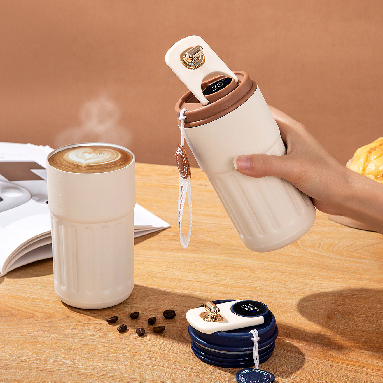 Intelligent temperature measurement thermos cup
