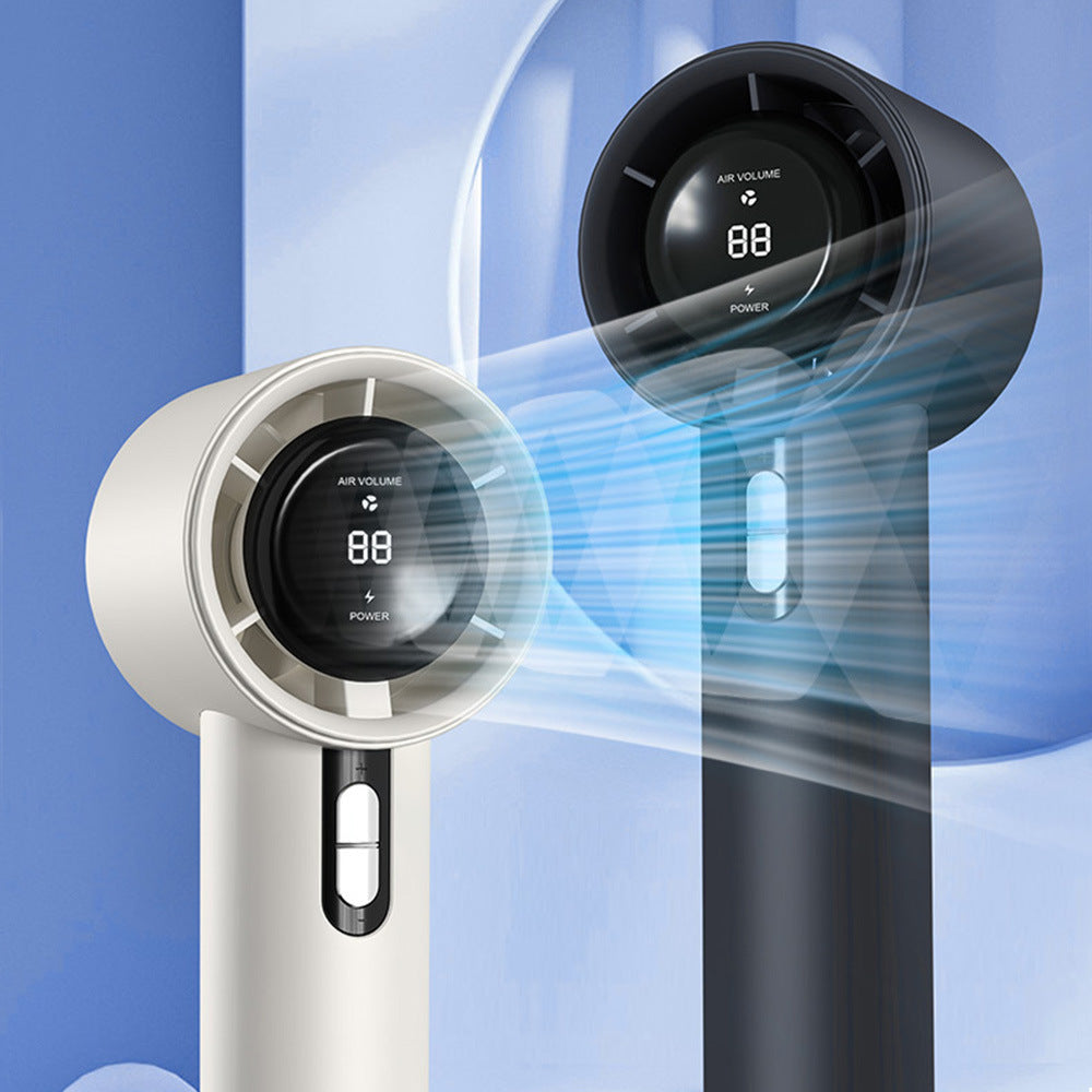 New 100-speed stepless high-speed handheld fan outdoor portable mini long-lasting high wind USB turbo fan