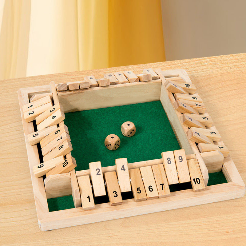 Digital flip card family parent-child game wooden four-person multi-person party