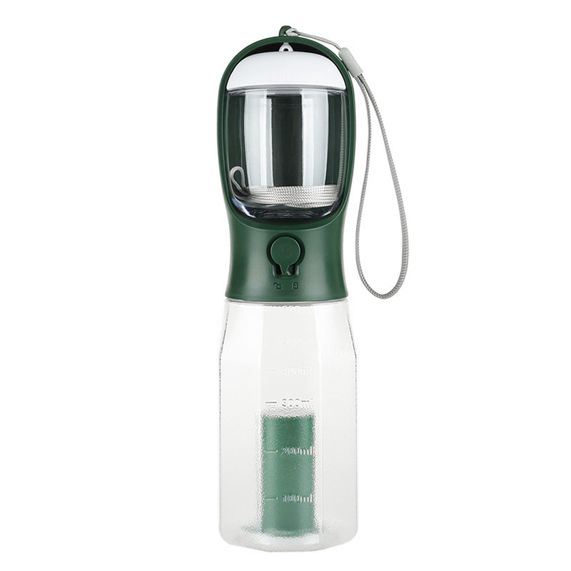 3 In 1 Travel Portable Dog Feeder Pet Water Dispenser Drinking Bottle Food Container with Poop Bag For Puppy Outdoor Walking