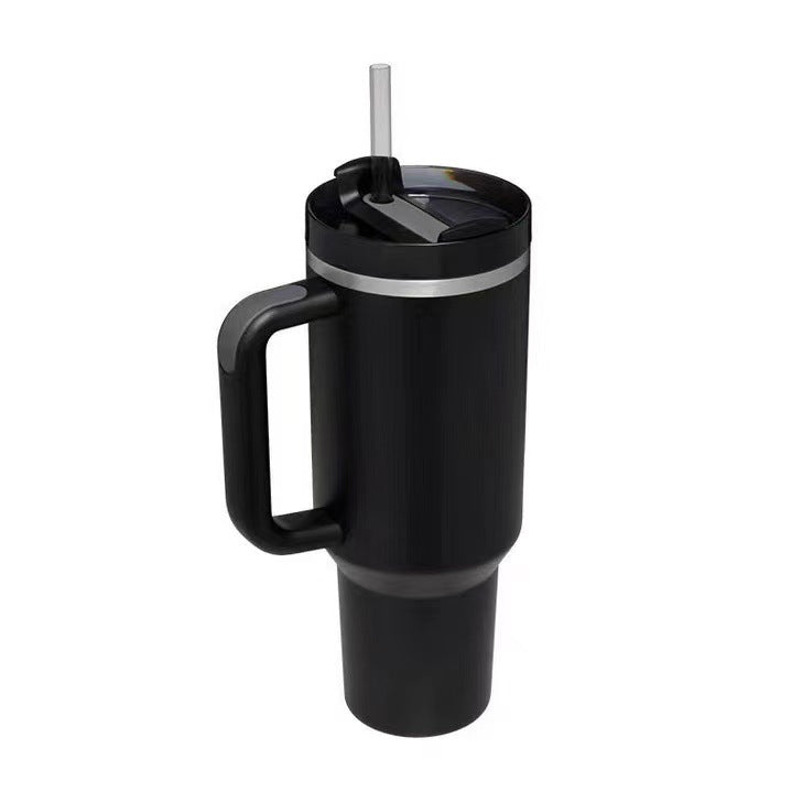 40 oz Tumbler With Handle Lid and Straw Insulated Stainless Steel Dupe Travel Mug Iced Coffee Cup for Hot and Cold Water 40oz