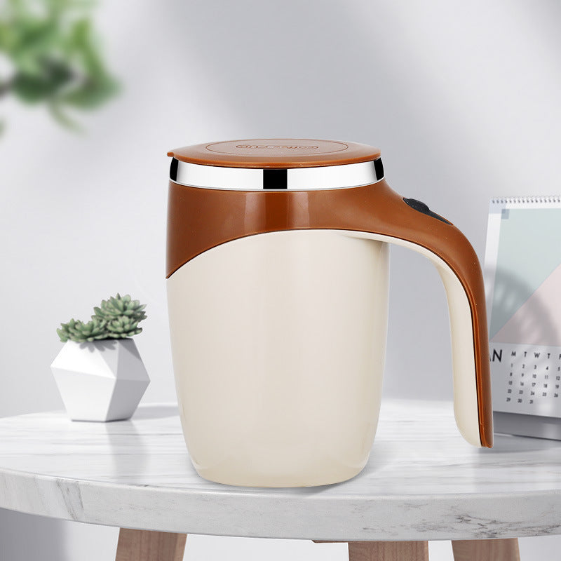 Automatic Stirring Coffee Cup Brown