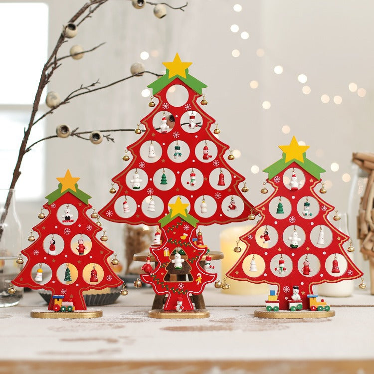 Wooden Mini Tabletop Christmas Decorations