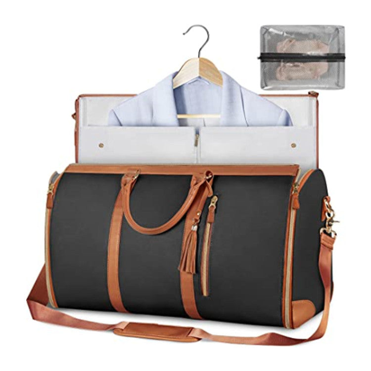 Fashion Large PU Folding Suit Storage Bag Women High Capacity Luggage Handbag Travel Sport Outdoor Multi Function Organizer
