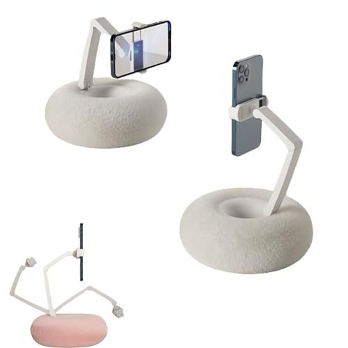 Plush Pillow Phone Tablet Bracket Desktop Stand Adjustable Length Angle For Live Streaming Video Chat Lazy Tablet Holder