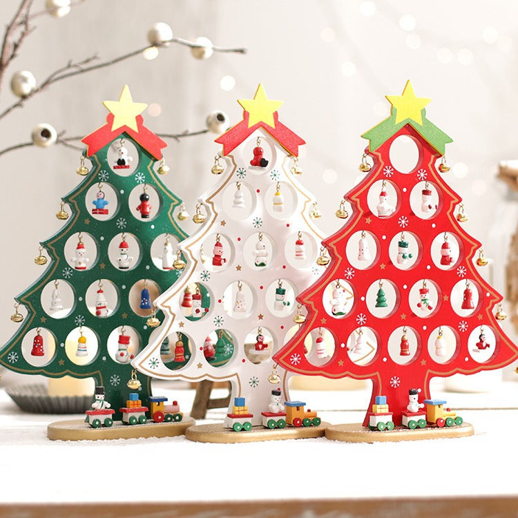 Wooden Mini Tabletop Christmas Decorations