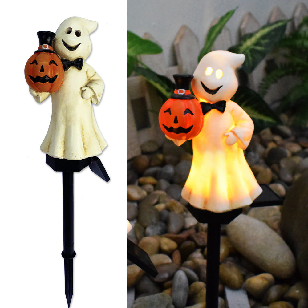 Durable Pumpkin Stake Lights Resin Lanterns