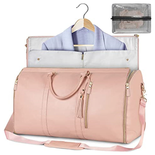 Fashion Large PU Folding Suit Storage Bag Women High Capacity Luggage Handbag Travel Sport Outdoor Multi Function Organizer