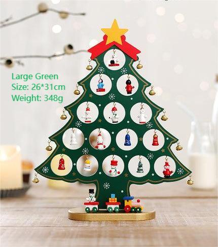 Wooden Mini Tabletop Christmas Decorations