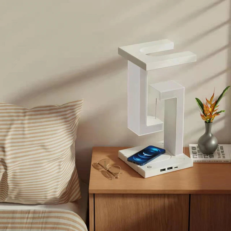 Anti-Gravity Table Light Stepless Dimming Suspended USB Romantic Night Lamps Lighting Ornaments Wireless Charger Home Decor