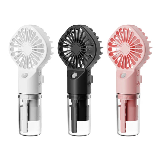 Portable Handheld Fan Mini Water Humidifier Fan Rechargeable Usb Spray Mist Fan Small Powerful Air Cooler for Home Outdoor Trip